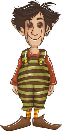 Cartoon Kids in halloween costumes. Great for party decoration Halloween cartoon style. Vector illustration.のイラスト素材