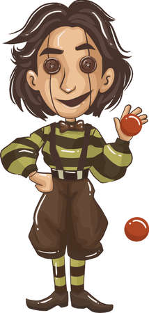 Cartoon Kids in halloween costumes. Great for party decoration Halloween cartoon style. Vector illustration.のイラスト素材
