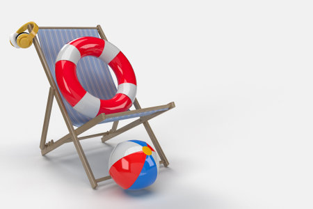 Beach Chair elements for vacation time