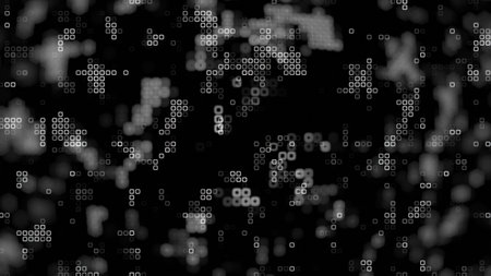 Abstract futuristic technology network connection background. Hitech digital design concept for Ads, brochures, flyers, magazine, business card, banner. Connection structure data visualization.の写真素材