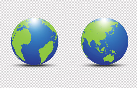 World map green isolated on transparent background. Flat earth map template for website layouts, background, education, annual report, infographics, travel worldwide, earth geography, politicalのイラスト素材