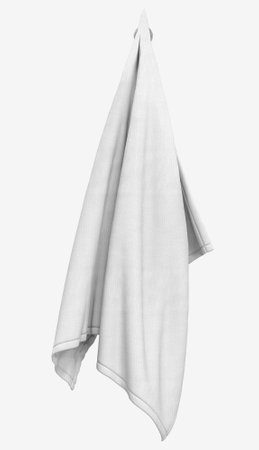 Towel mockup hanging on hanger and hook mockup for design, branding, advertising. Empty of fluffy isolated fabric for luxury hotel or hospital or perfumed towel in resort, spa, bathroom templateの写真素材