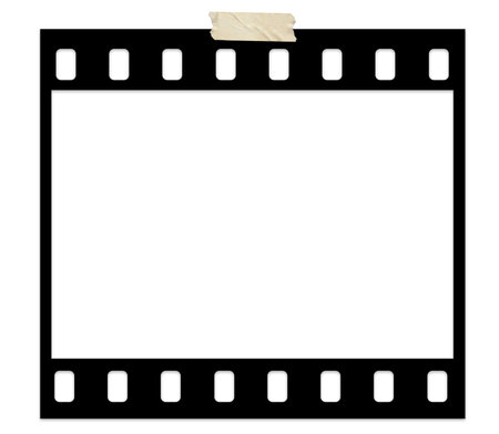Filmstrips mockup templates. Real high-res 35mm film frame background with space for your image. Lifestyle conceptの写真素材