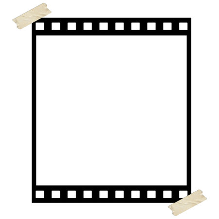Filmstrips mockup templates. Real high-res 35mm film frame background with space for your image. Lifestyle conceptの写真素材