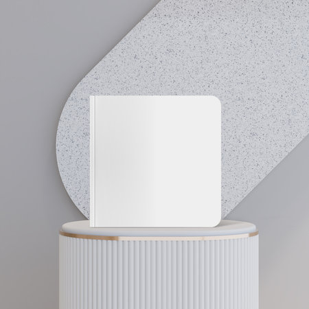 Cover Notebook design templates on luxury podium. Applicable for the business presentation, printing, notebooks, notes, planning, daily, presentation diagonally, books, catalogs and booklet coverの写真素材