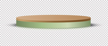 Abstract pedestal podium 3D design on transparent background. Minimal empty stand concept 3d shape for presenting products display, stage showcase, cosmetic ads, promotion. Vector geometricのイラスト素材