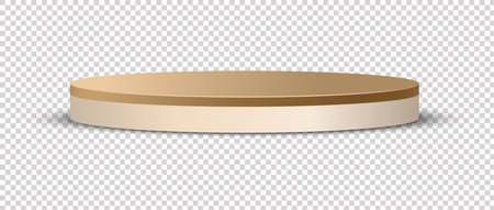 Abstract pedestal podium 3D design on transparent background. Minimal empty stand concept 3d shape for presenting products display, stage showcase, cosmetic ads, promotion. Vector geometricのイラスト素材