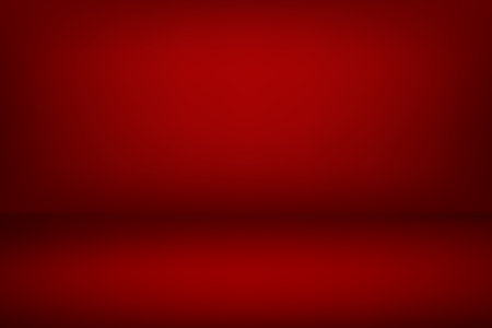 Abstract red background in studio backdrops display design. Blank empty space room suit for poster, banner, ads, merchandise, presentation, website, flyer, product showcaseのイラスト素材