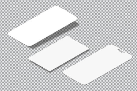 Social media stories interface mockup on transparent background. Mobile app page template design for user carousel stories feed. Vector illustration design user interface empty on social networkのイラスト素材