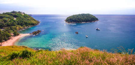 Summer time in Asia Thailand Beach blue sky,PHUKETの写真素材