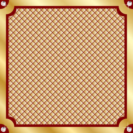 Golden texture background with diamondsのイラスト素材