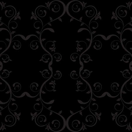 grey leaf on black backgroundのイラスト素材