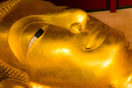 Gold face buddhaの写真素材