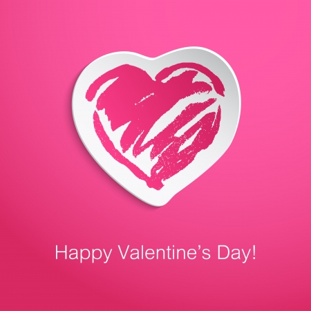 A square valentine day card with a heartのイラスト素材