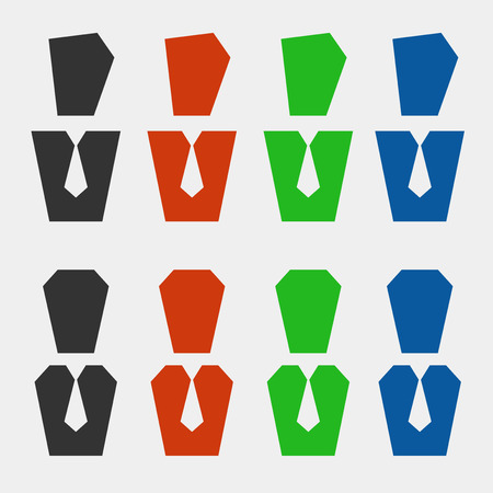 A set of business pictogram avatarsのイラスト素材