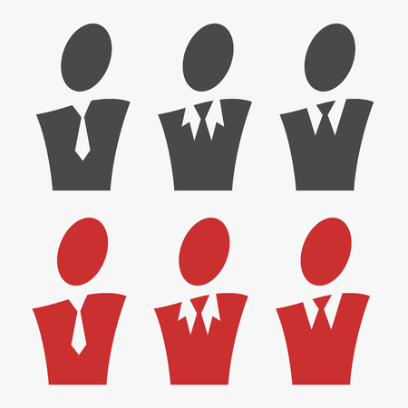 A set of male business avatar pictogramsのイラスト素材