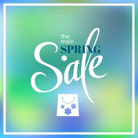 Spring sale blur background. Vector illustration template.banners.Wallpaper.flyers, invitation, posters, brochure, voucher discount.のイラスト素材