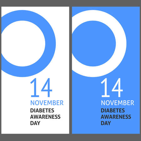 A vertical vector design with blue circle for a smartphone. world diabetes day. medical theme.のイラスト素材