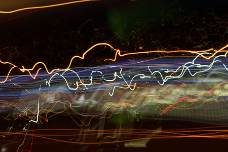 traces of lights on long exposure