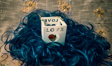 Gift box for Valentine's day. hearts, red hearts.の写真素材