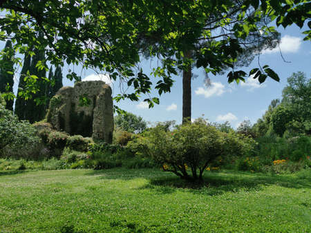 France, the picturesque Jardins du Manoir d Eyrignac in Normandieの写真素材