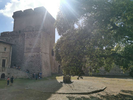 Castle of San Gimignano, Tuscany, Italyの写真素材