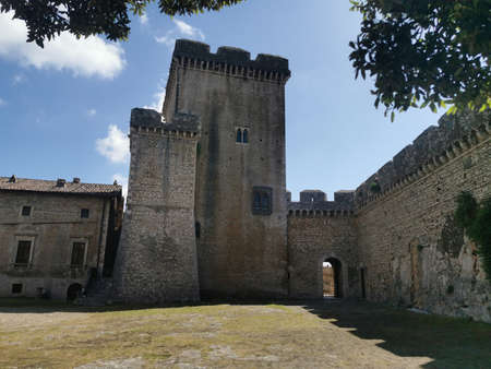 Ninfa Gardens and Sermoneta Castle. Magical and enchanting landscapes.のeditorial素材