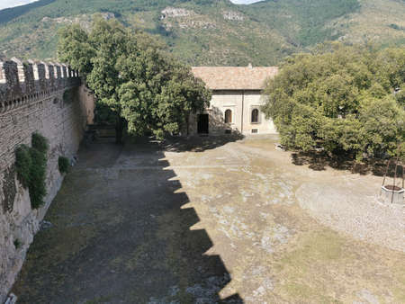 Ninfa Gardens and Sermoneta Castle. Magical and enchanting landscapes.のeditorial素材