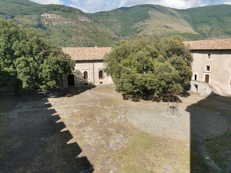 Ninfa Gardens and Sermoneta Castle. Magical and enchanting landscapes.のeditorial素材