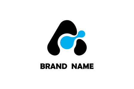 Letter A Logo ribbon design vector template. Corporate Business Triangle Emblem Logotype iconのイラスト素材