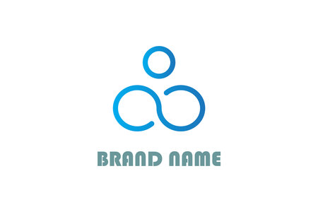 Infinity two man or people logo design Inspiration