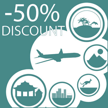 flight infographics vector, traveling infographics vector, travel infographics, discountのイラスト素材