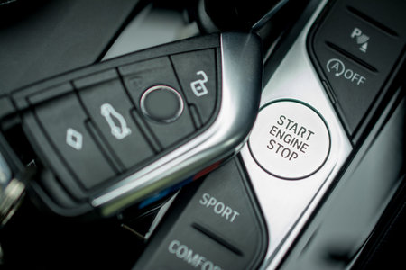 Photo some details  part of  new modern carの写真素材