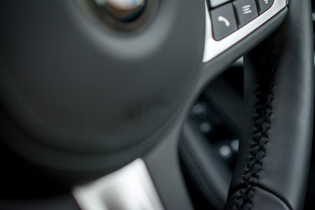 Photo some details of  new modern car