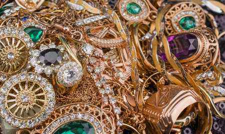 pile of goldの写真素材