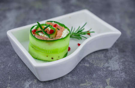 salmon rollの写真素材