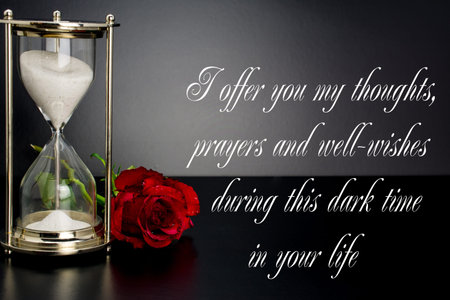 beautiful flowers with text condolences