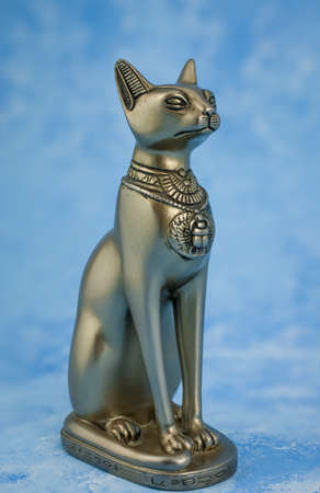 Egyptian cat Bast or Bastet, solar and war goddess symbolの写真素材