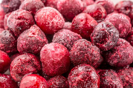 Bunch of frozen blackberries close upの写真素材