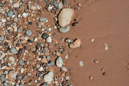 red sandstones of the Ladram bay on the English Channel coastの写真素材