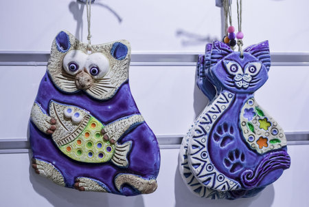 Turkish ceramics in gift shop Turkey