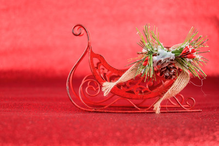 Christmas ornaments on background, close-up Christmas Toys