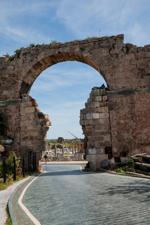 Ruins of the ancient city of Heraclea, Bitola, Macedoniaの写真素材