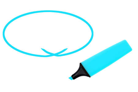 Highlighter with space for your message.  Isolated.の写真素材
