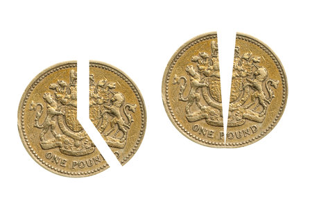  Higher rate UK taxes - diagram with coinの写真素材