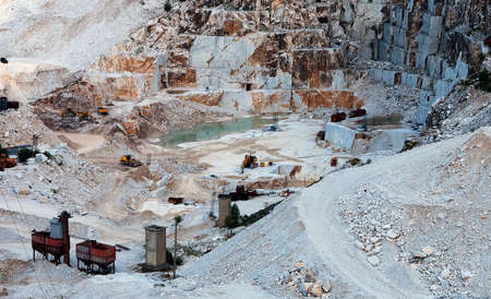 Marble quarrying in actionの写真素材