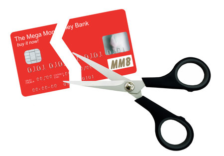 Generic plastic card cut in two