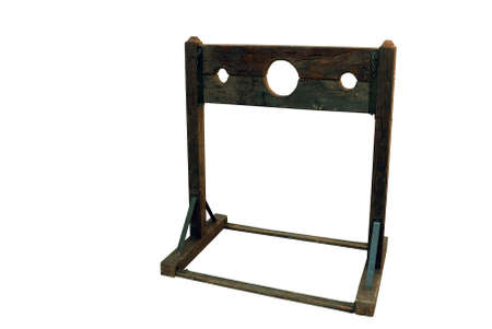  Wooden stocks - isolatedの写真素材