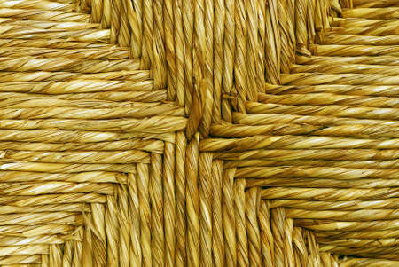 Traditional straw / rush seat patternの写真素材