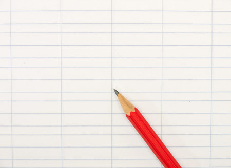 Accounting paper with pencil closeup - background copyspace